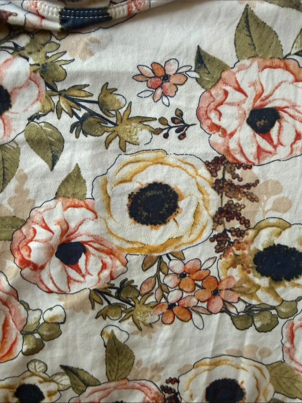 Floral Short-Sleeve A-Line Dress for Girls - Navy & Blush